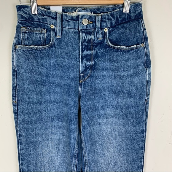 NWT NEW Good American Good Icon Straight Leg High Rise Jeans Size 00 / 24 - Picture 3 of 12